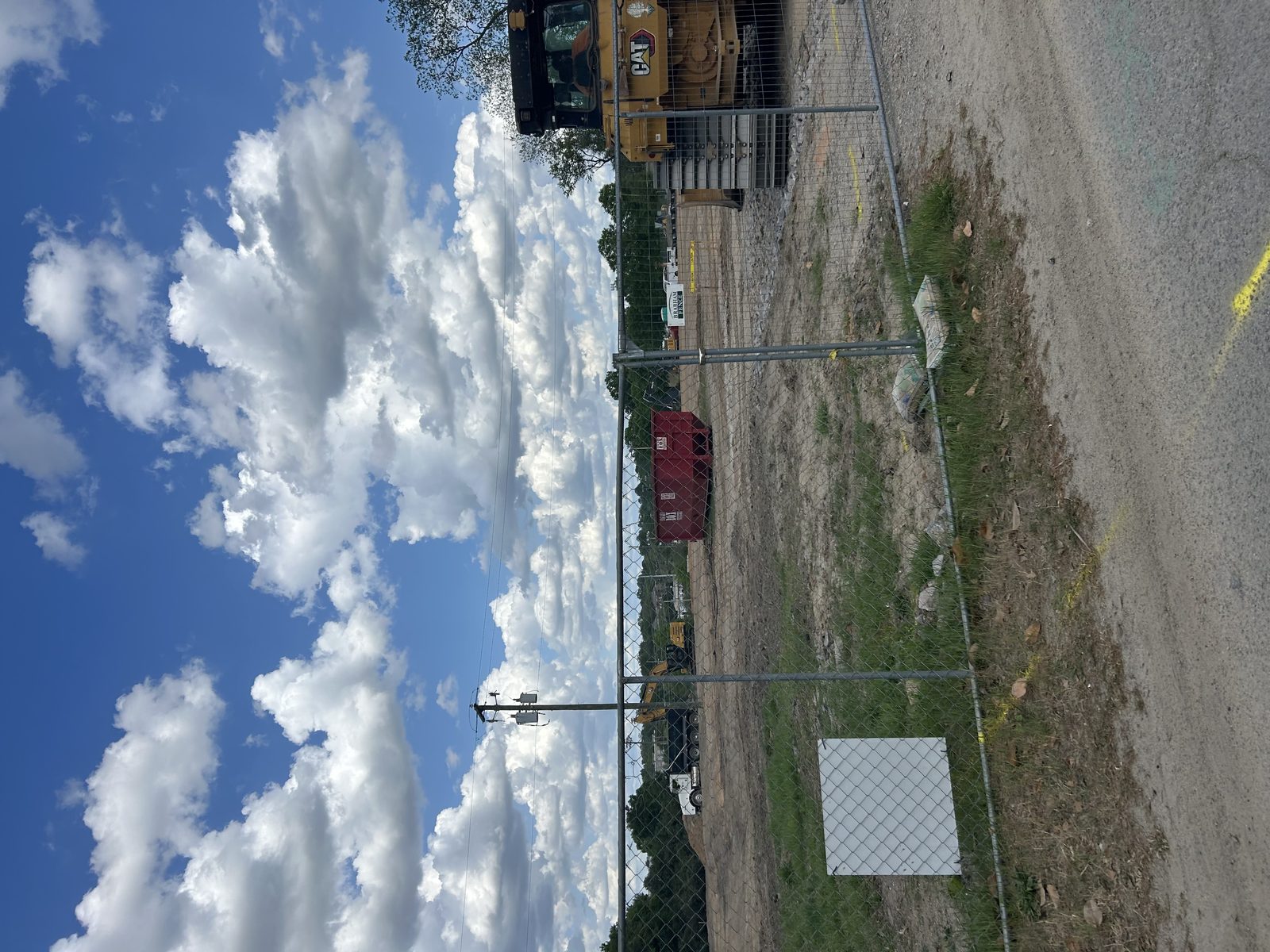Big Red Box roll-off dumpster on a construction site job in Columbia, SC